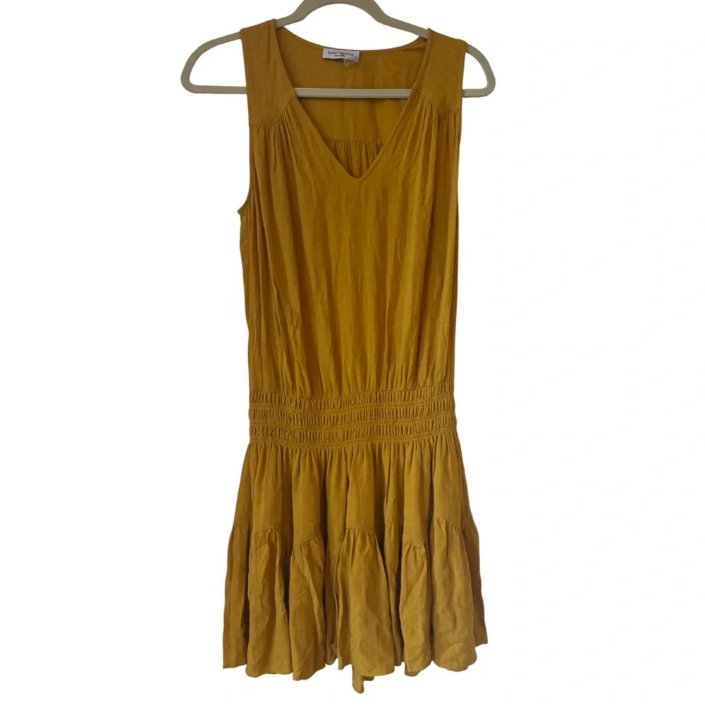 Ramy Brook Perry Mini Blouson Dress in Marigold Yellow - Size S - Picture 2 of 8